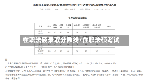 在职法硕录取分数线/在职法硕考试-第2张图片