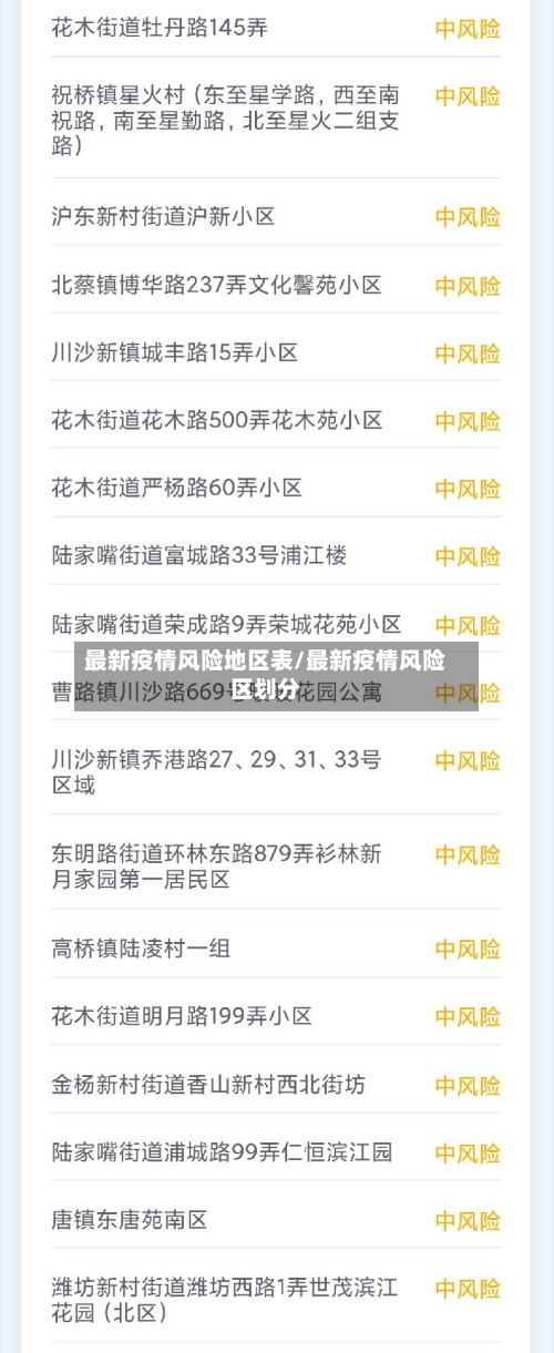 最新疫情风险地区表/最新疫情风险区划分-第2张图片