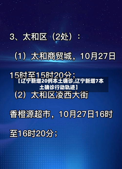 【辽宁新增20例本土确诊,辽宁新增7本土确诊行动轨迹】-第3张图片