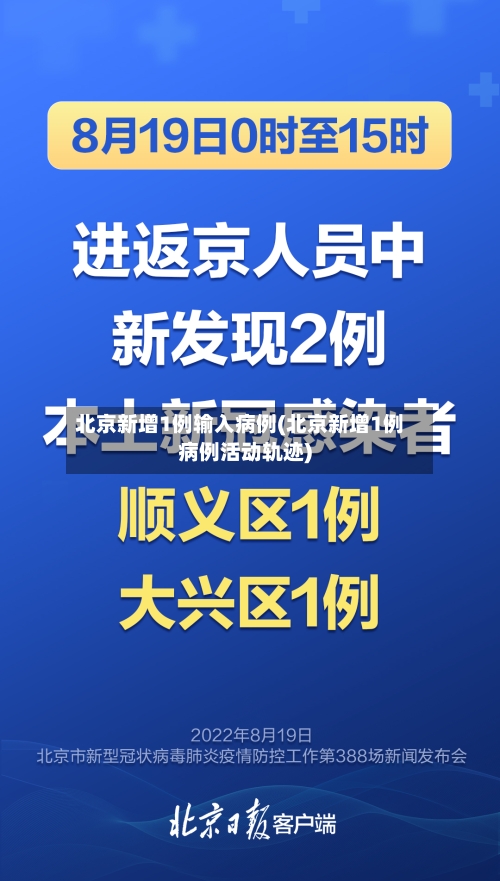 北京新增1例输入病例(北京新增1例病例活动轨迹)