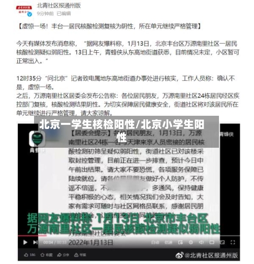北京一学生核检阳性/北京小学生阳性-第2张图片