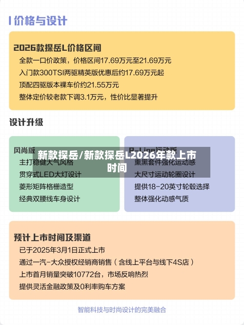 新款探岳/新款探岳L2026年款上市时间-第2张图片