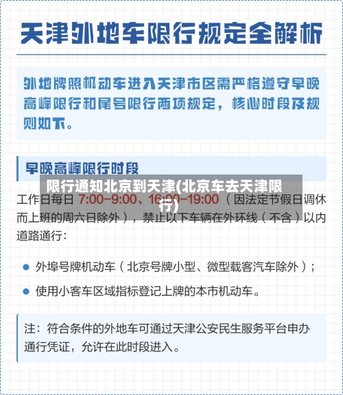 限行通知北京到天津(北京车去天津限行)-第3张图片