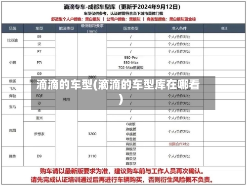 滴滴的车型(滴滴的车型库在哪看)