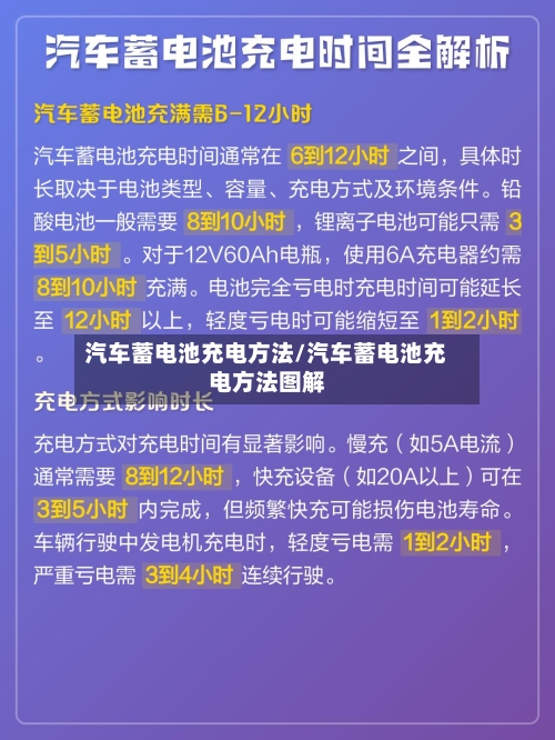 汽车蓄电池充电方法/汽车蓄电池充电方法图解-第2张图片
