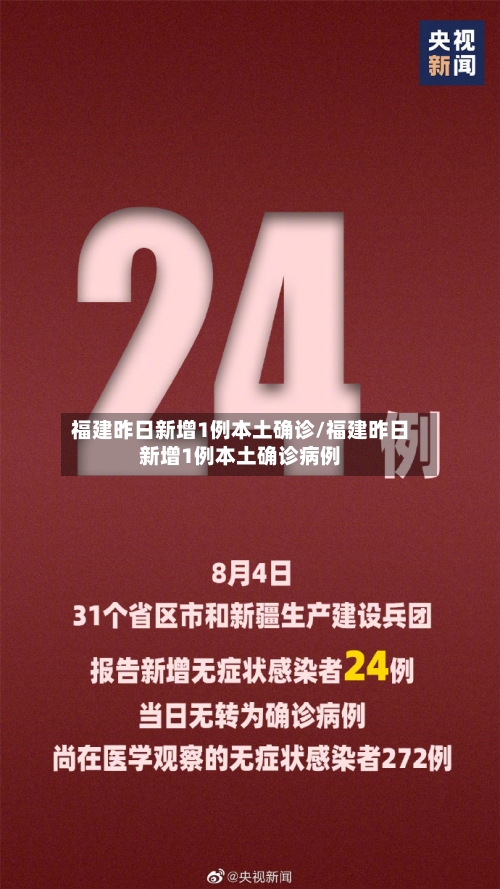 福建昨日新增1例本土确诊/福建昨日新增1例本土确诊病例