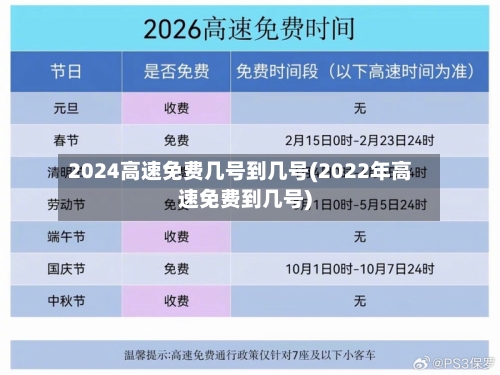 2024高速免费几号到几号(2022年高速免费到几号)