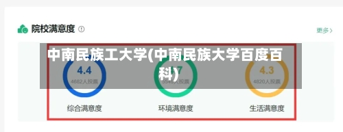 中南民族工大学(中南民族大学百度百科)