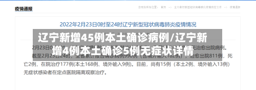 辽宁新增45例本土确诊病例/辽宁新增4例本土确诊5例无症状详情-第2张图片