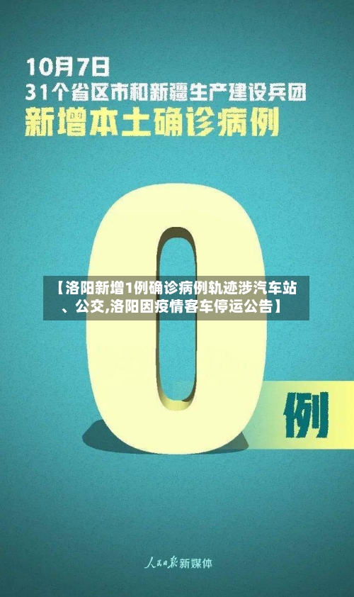 【洛阳新增1例确诊病例轨迹涉汽车站、公交,洛阳因疫情客车停运公告】