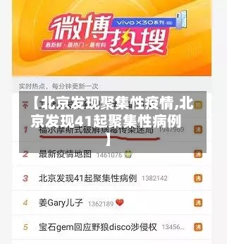 【北京发现聚集性疫情,北京发现41起聚集性病例】