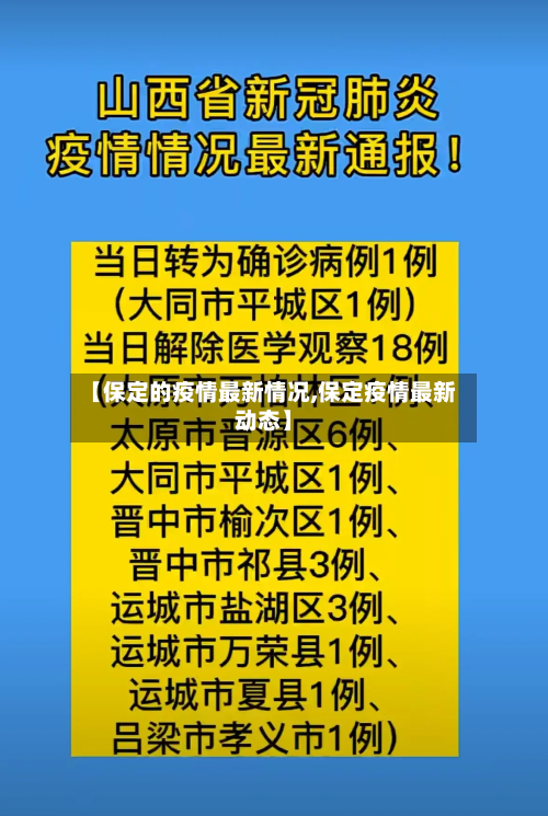 【保定的疫情最新情况,保定疫情最新动态】