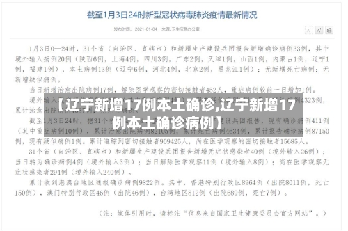 【辽宁新增17例本土确诊,辽宁新增17例本土确诊病例】