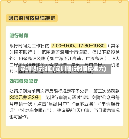 深圳限行时间(深圳限行时间星期六)