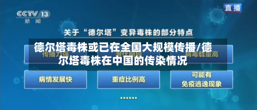 德尔塔毒株或已在全国大规模传播/德尔塔毒株在中国的传染情况