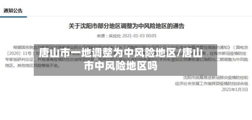 唐山市一地调整为中风险地区/唐山市中风险地区吗-第3张图片