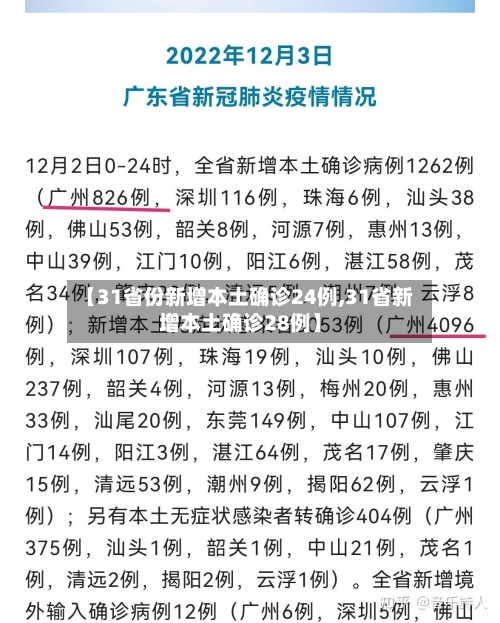 【31省份新增本土确诊24例,31省新增本土确诊28例】