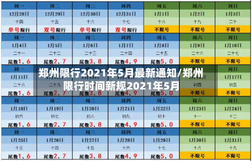 郑州限行2021年5月最新通知/郑州限行时间新规2021年5月-第2张图片