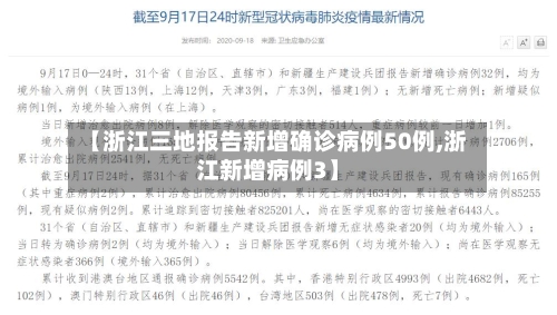 【浙江三地报告新增确诊病例50例,浙江新增病例3】-第2张图片