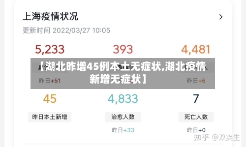 【湖北昨增45例本土无症状,湖北疫情新增无症状】