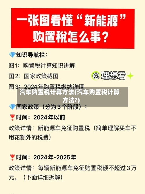 汽车购置税计算方法(汽车购置税计算方法?)