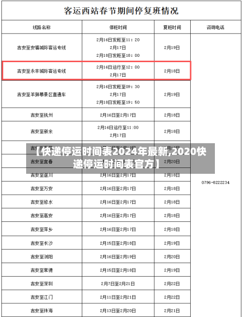 【快递停运时间表2024年最新,2020快递停运时间表官方】-第2张图片