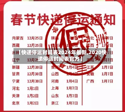 【快递停运时间表2024年最新,2020快递停运时间表官方】