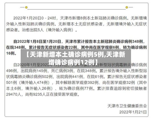 【天津新增本土确诊病例5例,天津新增确诊病例12例】