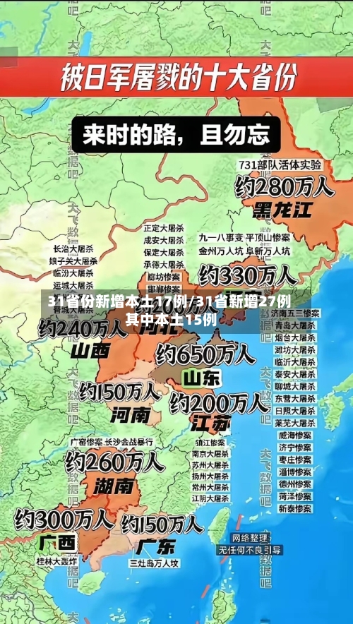 31省份新增本土17例/31省新增27例 其中本土15例