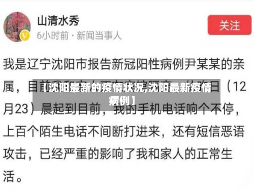 【沈阳最新的疫情状况,沈阳最新疫情病例】-第2张图片