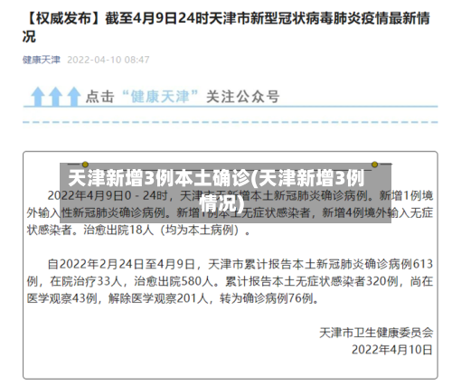 天津新增3例本土确诊(天津新增3例情况)