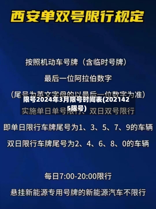 限号2024年3月限号时间表(2021425限号)-第2张图片