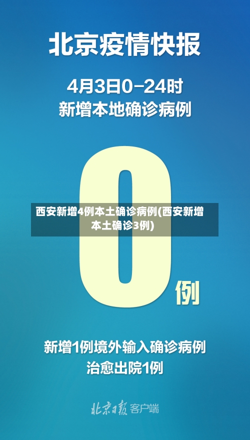 西安新增4例本土确诊病例(西安新增本土确诊3例)