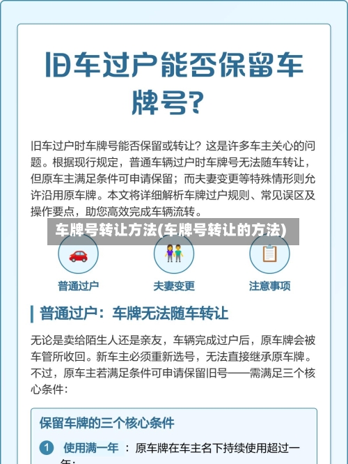车牌号转让方法(车牌号转让的方法)