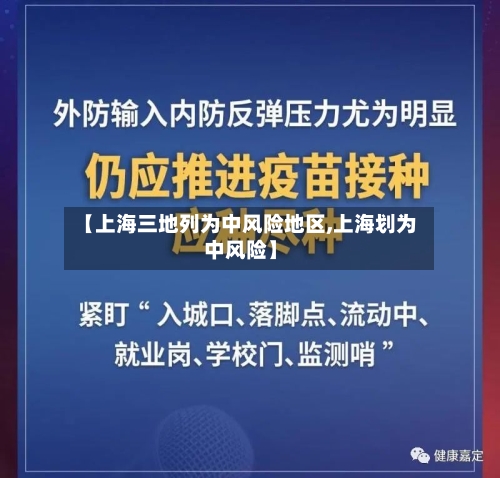 【上海三地列为中风险地区,上海划为中风险】