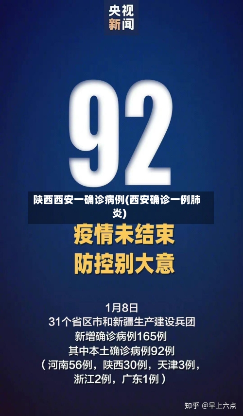 陕西西安一确诊病例(西安确诊一例肺炎)